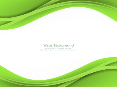 Soyut yeşil dalga arkaplan vektörü