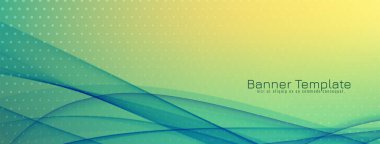 Soyut zarif dalga modern pankart tasarım vektörü