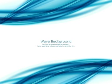 Soyut mavi dalga tasarım arkaplan vektörü