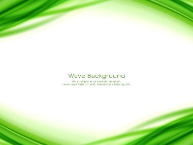 Soyut yeşil dalga tasarım arkaplan vektörü