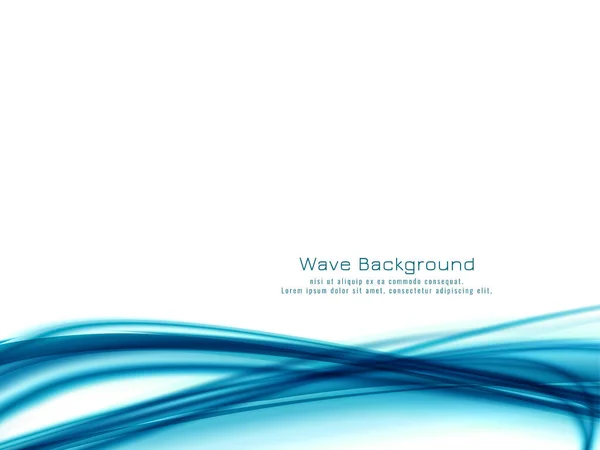 Abstrakte Blaue Welle Design Hintergrundvektor — Stockvektor