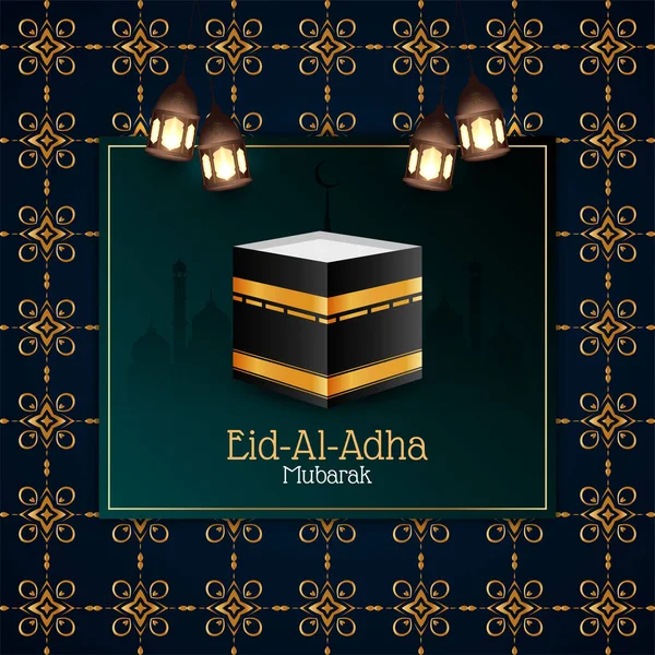 Eid Adha Mubarak Stylowe Powitanie Wektor Tła — Wektor stockowy