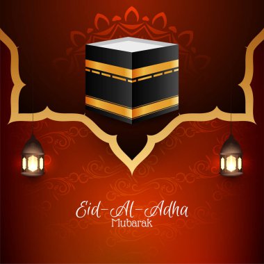 Kurban Bayramı Mübarek arka plan vektörünü selamlıyor