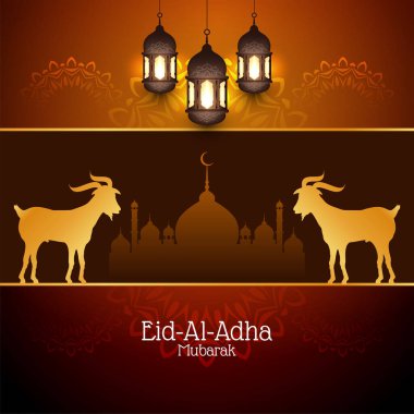 Dekoratif dini Kurban Bayramı Mübarek arka plan vektörü