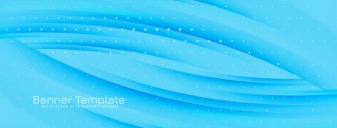 Soyut modern dalga çizgileri pankart tasarım vektörü