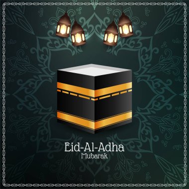 İslam Festivali Kurban Bayramı Mübarek arka plan vektörü