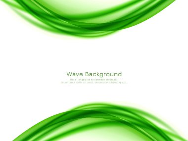 Soyut yeşil dalga tasarım arkaplan vektörü