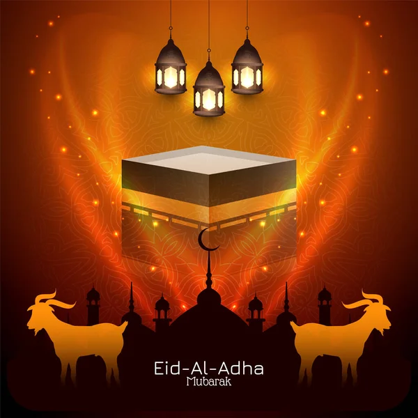 Festival Islámico Eid Adha Mubarak Vector Fondo — Archivo Imágenes Vectoriales