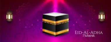 Kurban Bayramı Mübarek pankart tasarım vektörü