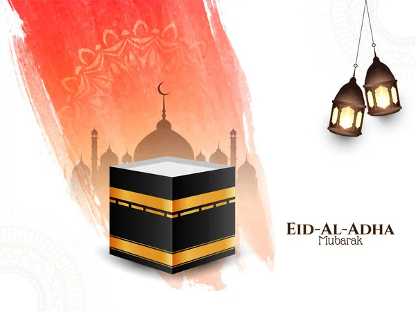 Islamski Festiwal Eid Adha Mubarak Wektor Tła — Wektor stockowy