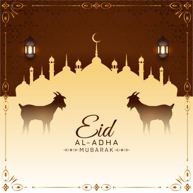 Güzel Kurban Bayramı Mübarek dini arka plan vektörü