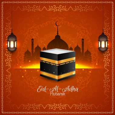 Kurban Bayramı Mübarek festival arka plan vektörü