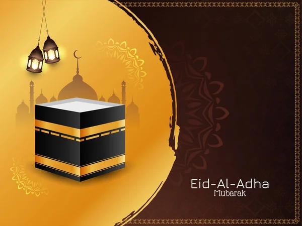 Eid Adha Mubarak Festival Viering Achtergrond Vector — Stockvector