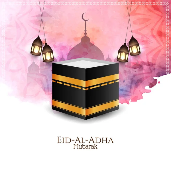 Όμορφη Eid Adha Mubarak Γιορτή Διάνυσμα Φόντο — Διανυσματικό Αρχείο