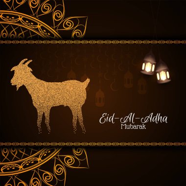 İslam dini bayramı El Adha Mübarek arka plan vektörü