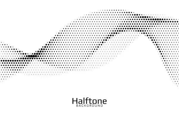 エレガントな波のスタイルのハーフトーンの背景ベクトル — ストックベクタ