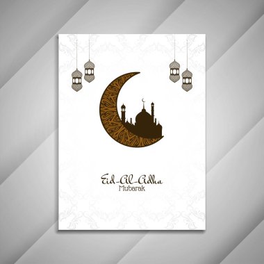 Kurban Bayramı Mübarek festival broşür tasarım vektörü