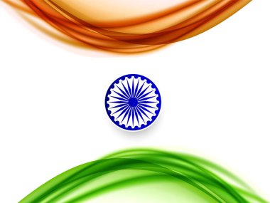 Soyut dalgalı Hint bayrağı temalı arka plan vektörü