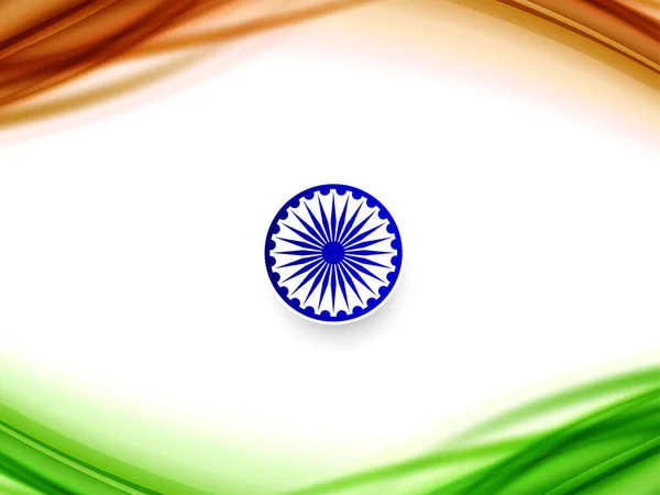 Индийский Вектор Волны Флага — стоковый вектор