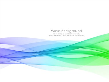 Modern renkli dalga dekoratif arkaplan vektörü