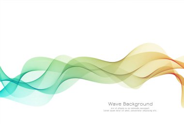 Soyut renkli dalga modern arkaplan vektörü