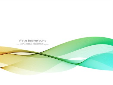 Modern renkli dalga dekoratif arkaplan vektörü