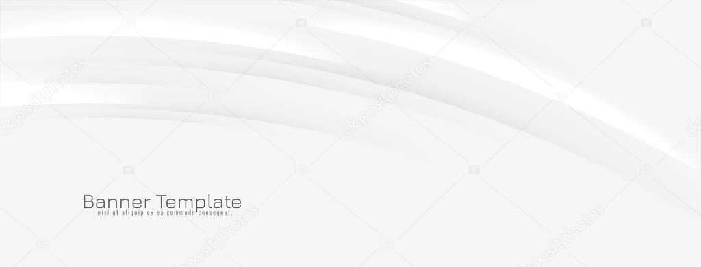 Abstract banner with shiny wavy lines vector