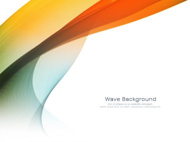 Modern dekoratif renkli dalga arkaplan vektörü