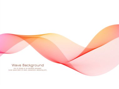 Soyut renkli dalga zarif arkaplan vektörü