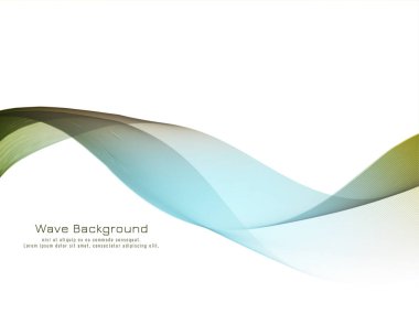 Soyut renkli dalga zarif arkaplan vektörü