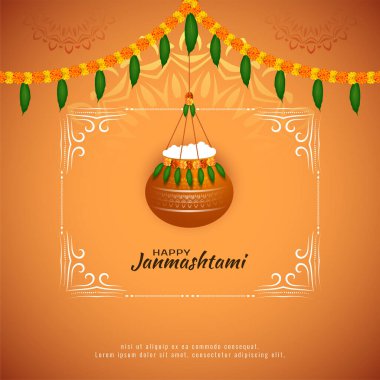 Mutlu Janmashtami festivali Güzel arka plan vektörü