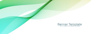 Zarif dekoratif dalga tasarım sancak vektörü