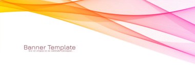 Zarif dekoratif dalga tasarım sancak vektörü