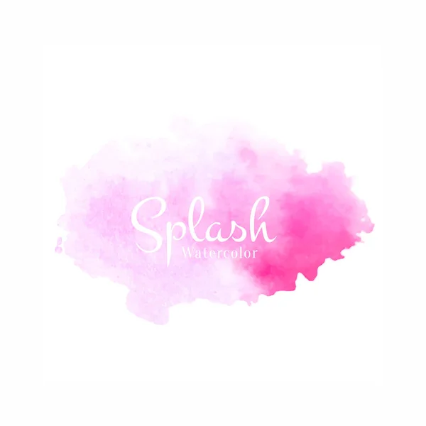 Rosa Aquarell Splash Design Hintergrundvektor — Stockvektor