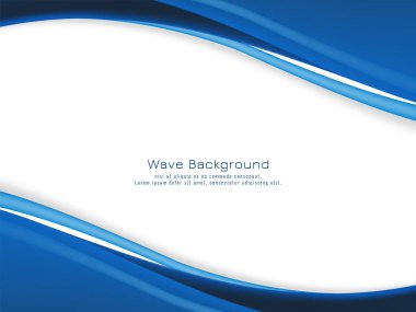Soyut mavi dalga hareket arkaplan vektörü
