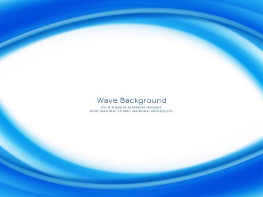 Modern mavi dalga arkaplan tasarım vektörü