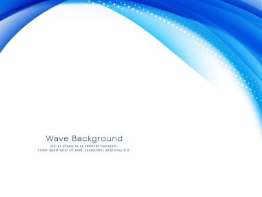 Soyut mavi dalga tasarımı stil arkaplan vektörü