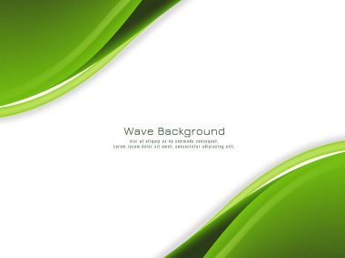Soyut yeşil renk dalgalı arkaplan vektörü