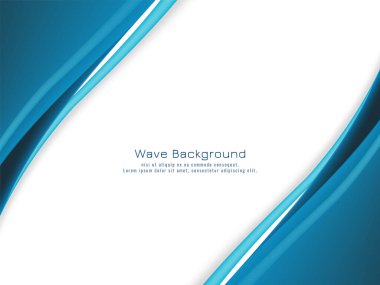 Modern mavi dalga akış arkaplan vektörü