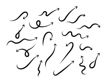 El çizimi modern ok tasarımı vektörü