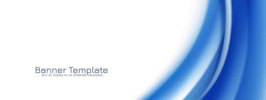 Modern mavi dalga pankart tasarım vektörü