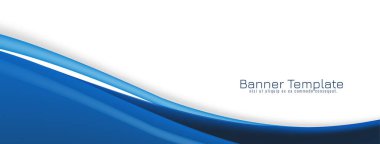 Soyut mavi dalga konsepti modern pankart tasarım vektörü