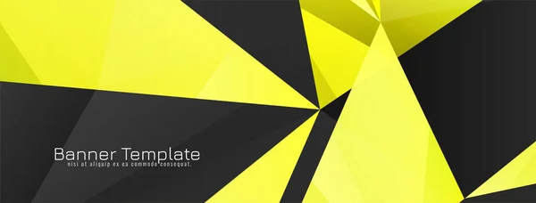 Astratto Stile Geometrico Banner Design Vettoriale — Vettoriale Stock