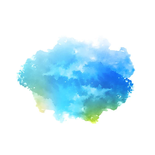 Absztrakt Kék Akvarell Splash Design Háttér Vektor — Stock Vector