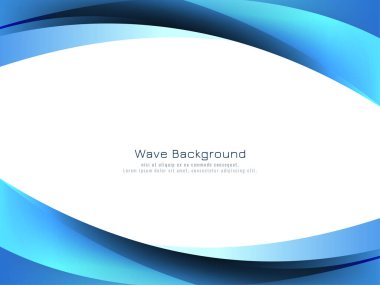 Soyut mavi dalga biçimi arkaplan vektörü