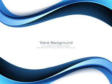 Soyut mavi dalga biçimi arkaplan vektörü