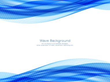 Mavi dalga tasarımı dekoratif modern arkaplan vektörü