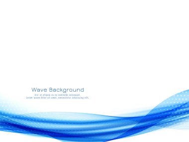 Dekoratif modern mavi dalga tasarım arka plan vektörü