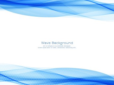Zarif mavi dalga tasarım arkaplan vektörü