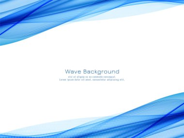 Mavi dalga tasarımı dekoratif modern arkaplan vektörü